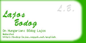 lajos bodog business card